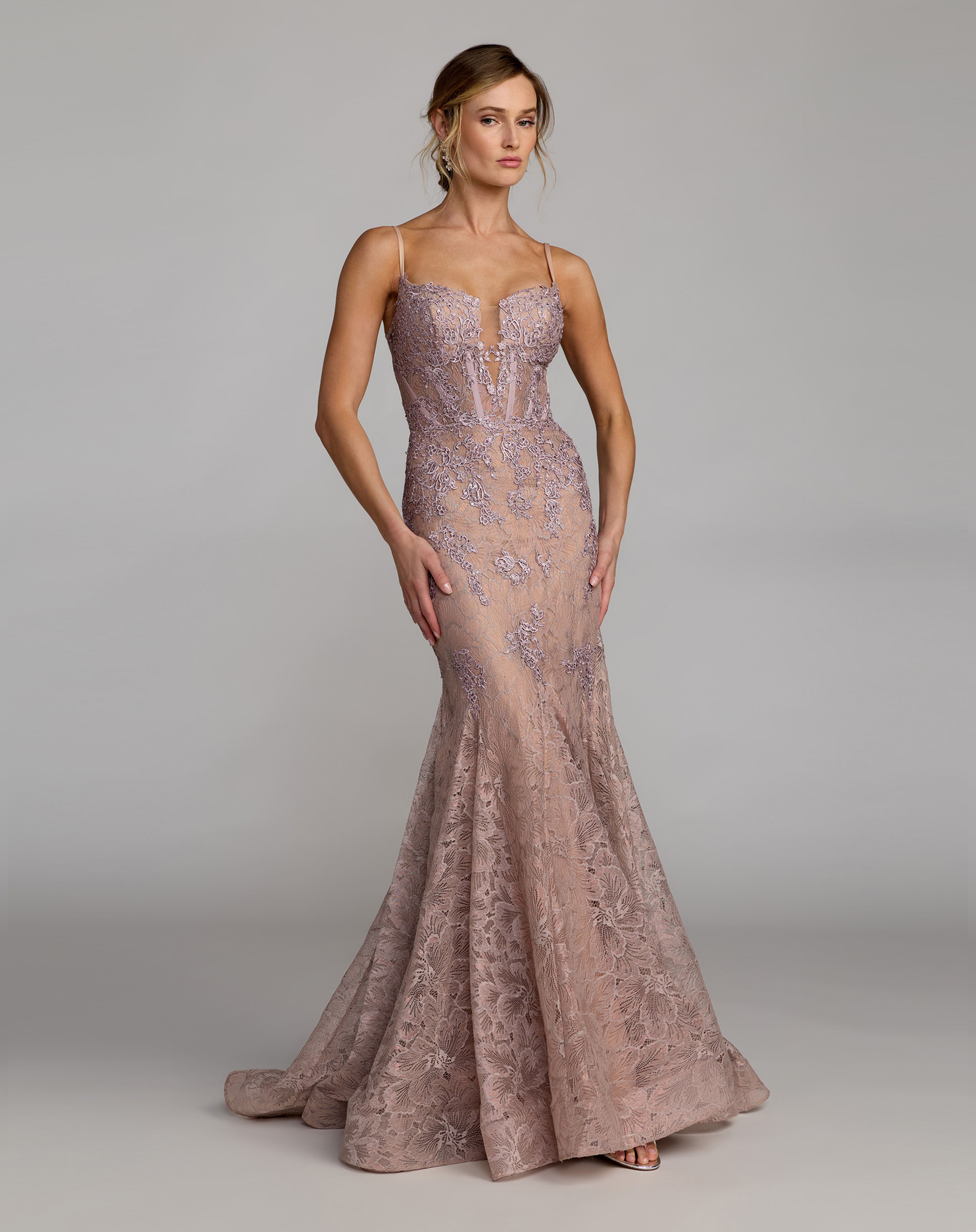 Sweetheart Floor-Length Lace Prom Mermaid/Trumpet Mac Duggal 79252