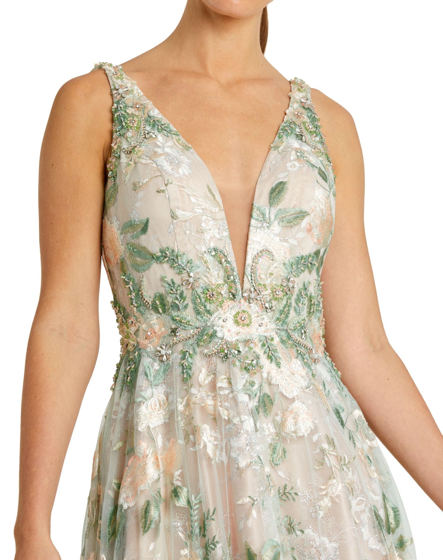Mac Duggal 79329 Formal Prom Long Floral A Line Dress