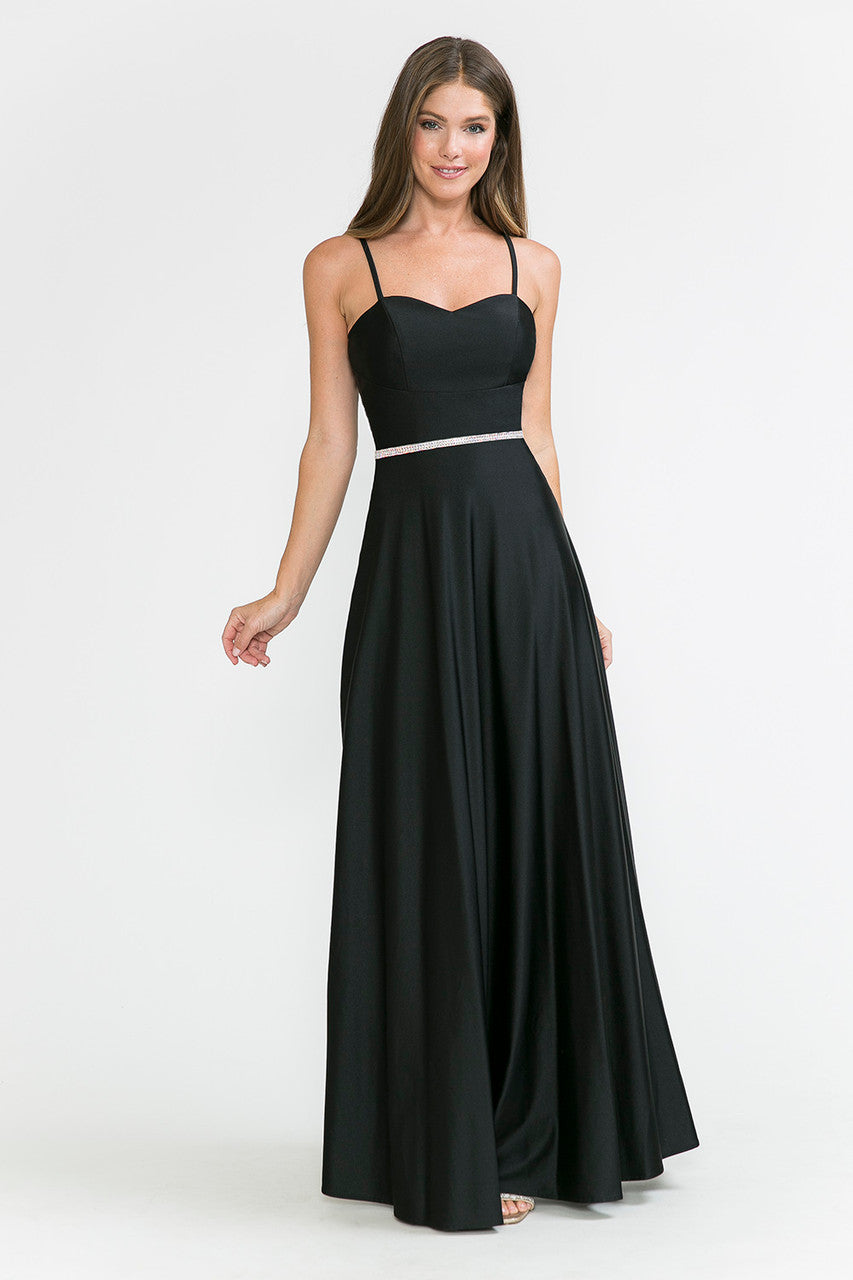 Prom Dresses Long Formal A Line Prom Dress Lenovia 5260 Black