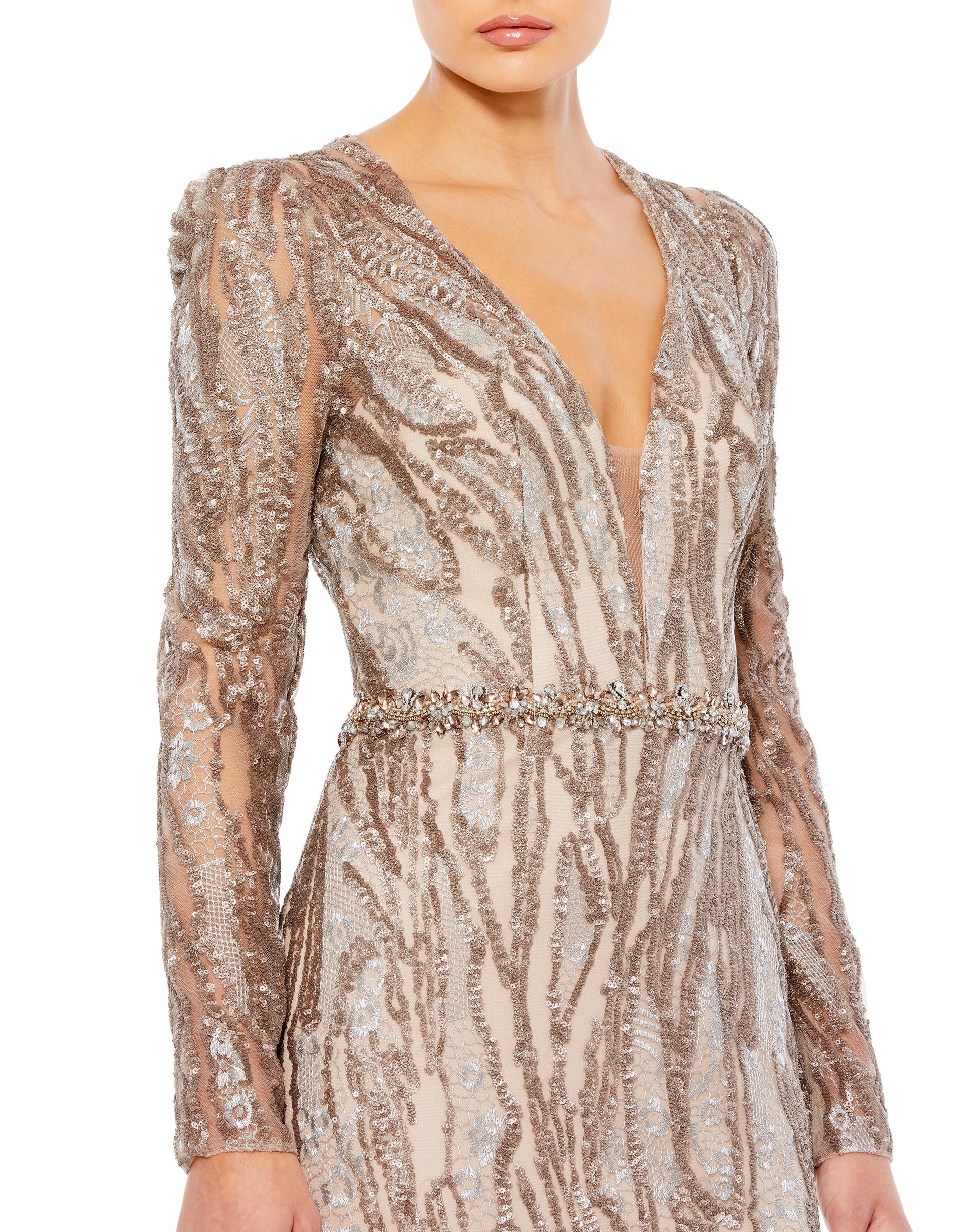 Mac Duggal 79358 Formal Long Sleeve Evening Gown