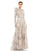 Prom Dresses Long Sleeve 3D Floral Prom Formal Dress Multi