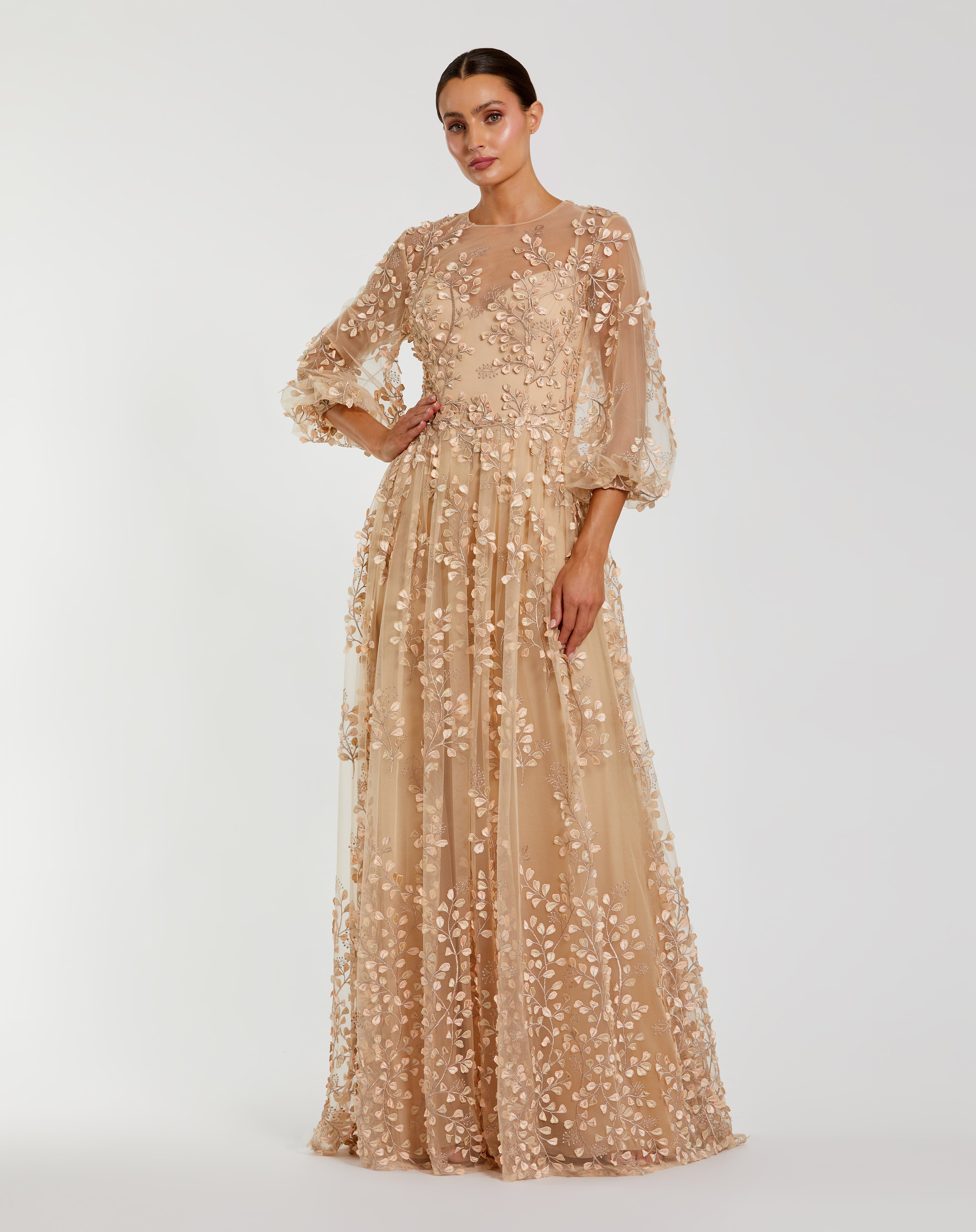 Prom Dresses Long Formal A Line Prom Gown Champagne