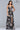 Prom Dresses Pleated Long Formal Floral Print Slit Prom Gown Black