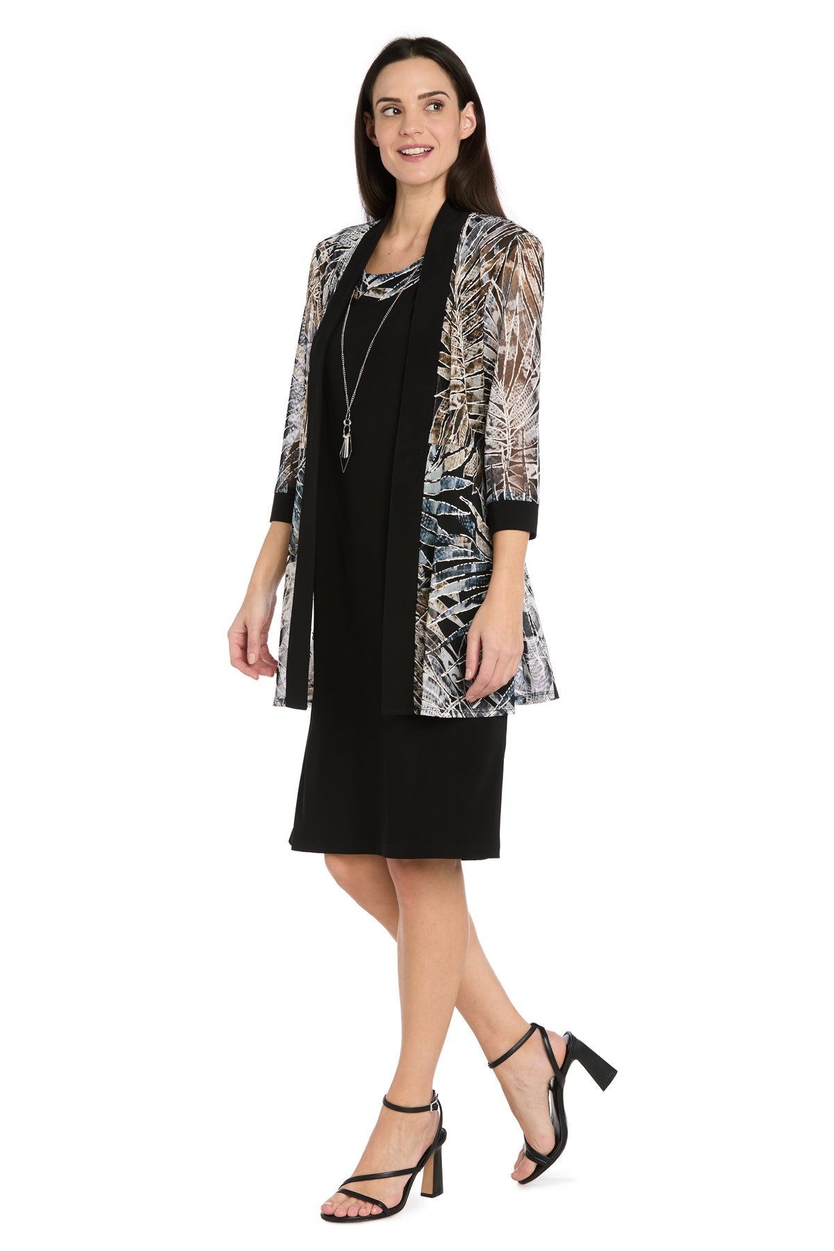 Scoop Knee-Length Jersey Evening Sheath R&M Richards 7953A