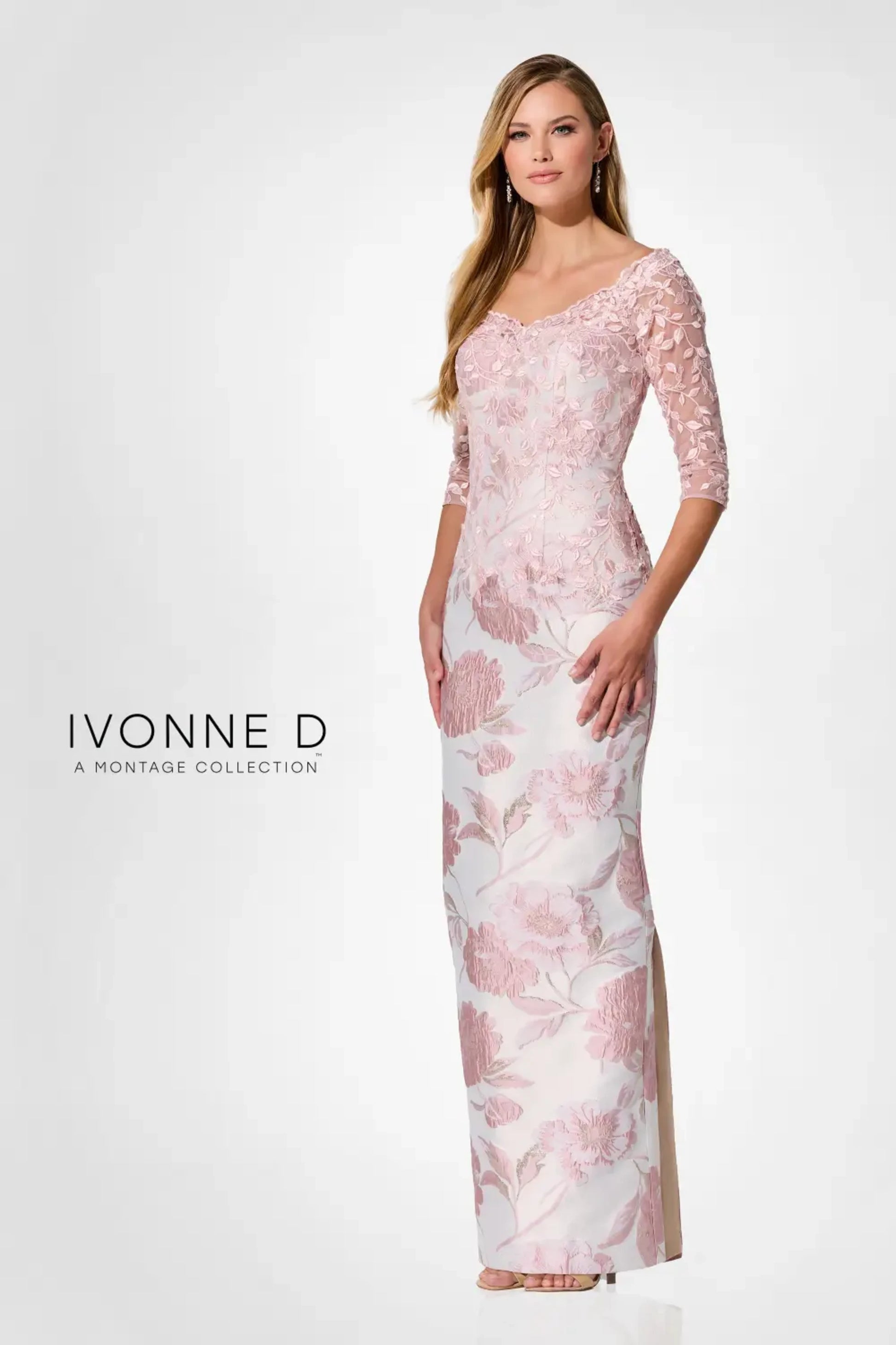 Ivonne D ID324 Long Mother of the Bride Formal Evening Gown