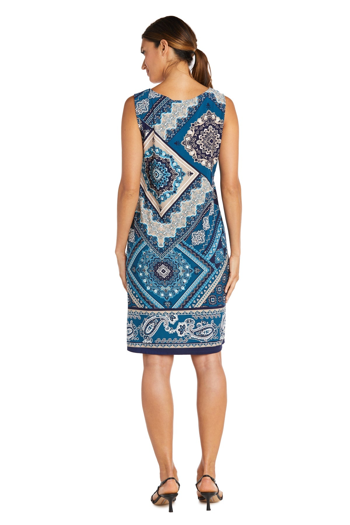 R&M Richards 7967P Short Petite Two Piece Print Jacket Dress