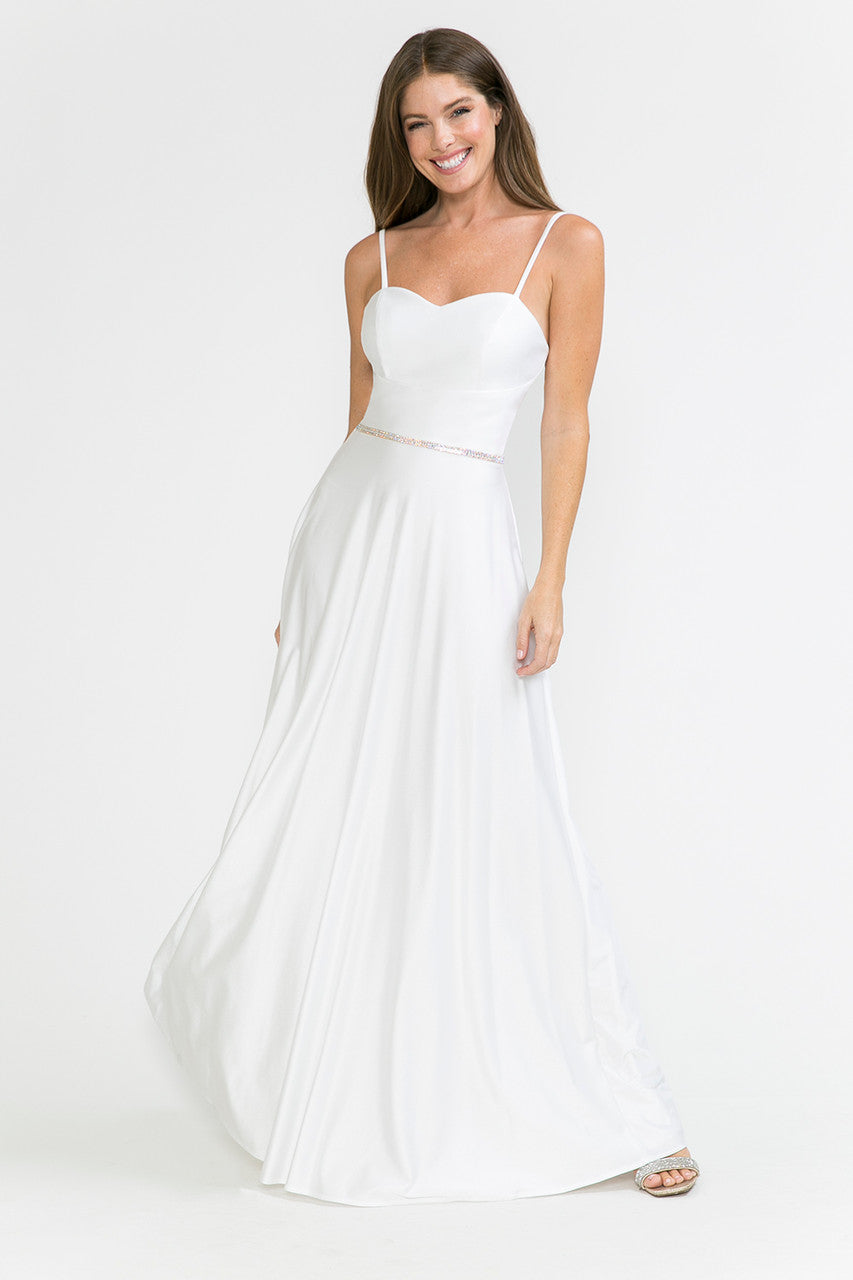 Wedding Dresses Long A Line Bridal Wedding Dress Lenovia 5260 Ivory