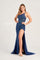 Prom Dresses Beaded Prom Long Formal Dress Navy Blue