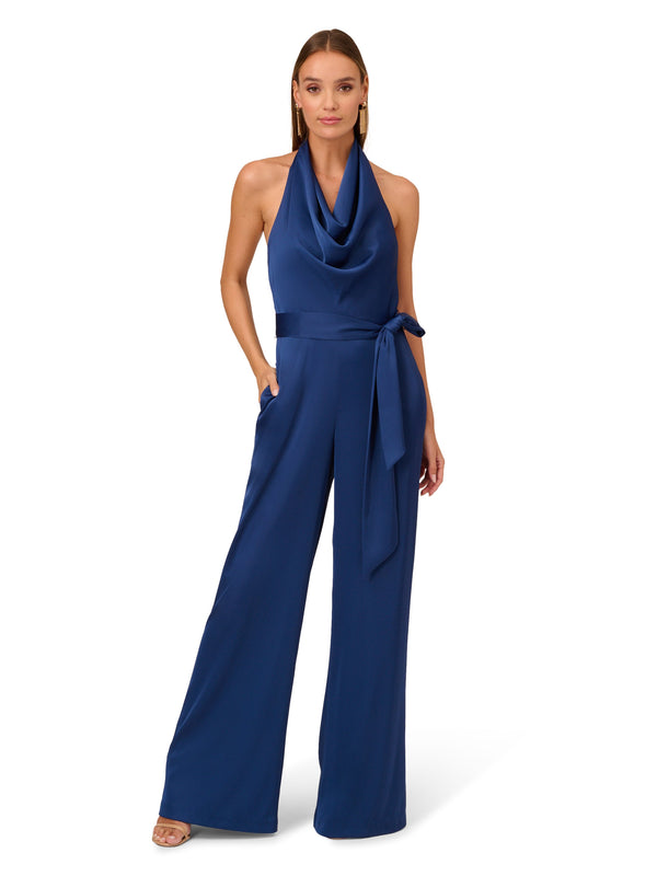 Satin Cowl Neck Wide Leg Jumpsuit Liv Foster ML1E208261