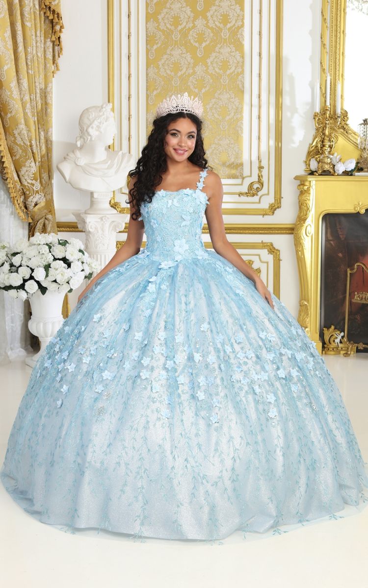 Square Floor-Length Tulle Quinceañera Ball Gown May Queen LK208
