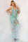 Prom Dresses Beaded Formal Long Slit Prom Dress Mint