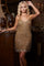 Homecoming Dresses Short Homecoming Beaded Fringe Cocktail Dress Gold