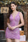 Homecoming Dresses Fitted Short Sequin Mini Homcoming Dress Lilac