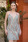 Homecoming Dresses Beaded Homecoming Short Bodycon Cocktail Dress Rose Gold Turq