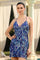 Homecoming Dresses Sequin Homecoming Fitted Short Mini Dress Royal