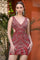 Homecoming Dresses Short Fitted Homecoming Beaded Dress Red