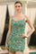 Homecoming Dresses Beaded Homecoming Short Fitted Cocktail Dress Sage Multi