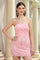 Homeoming Dresses Homecoming Beaded Sequin Short Cocktail Dress Soft Pink