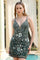 Homecoming Dresses Homecoming Short Sequin Fitted Mini Dress Dresses  Hunter Green