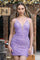 Homecoming Dresses Homecoming Short Fitted Sequin Mini Dress Orchid
