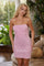 Homecoming Dresses Homecoming Short Sequin Mini Cocktail Dress Soft Pink