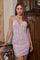 Cocktail Dresses Short Cocktail Fitted Corset Homecoming Sequin Dress Petal