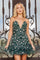 Homecoming Dresses Short Fitted Homecoming Beaded Sequin Cocktail Dress Hunter Green