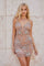 Homecoming Dresses Fitted Homecoming Beaded Short Mini Cocktail Dress Rose Gold