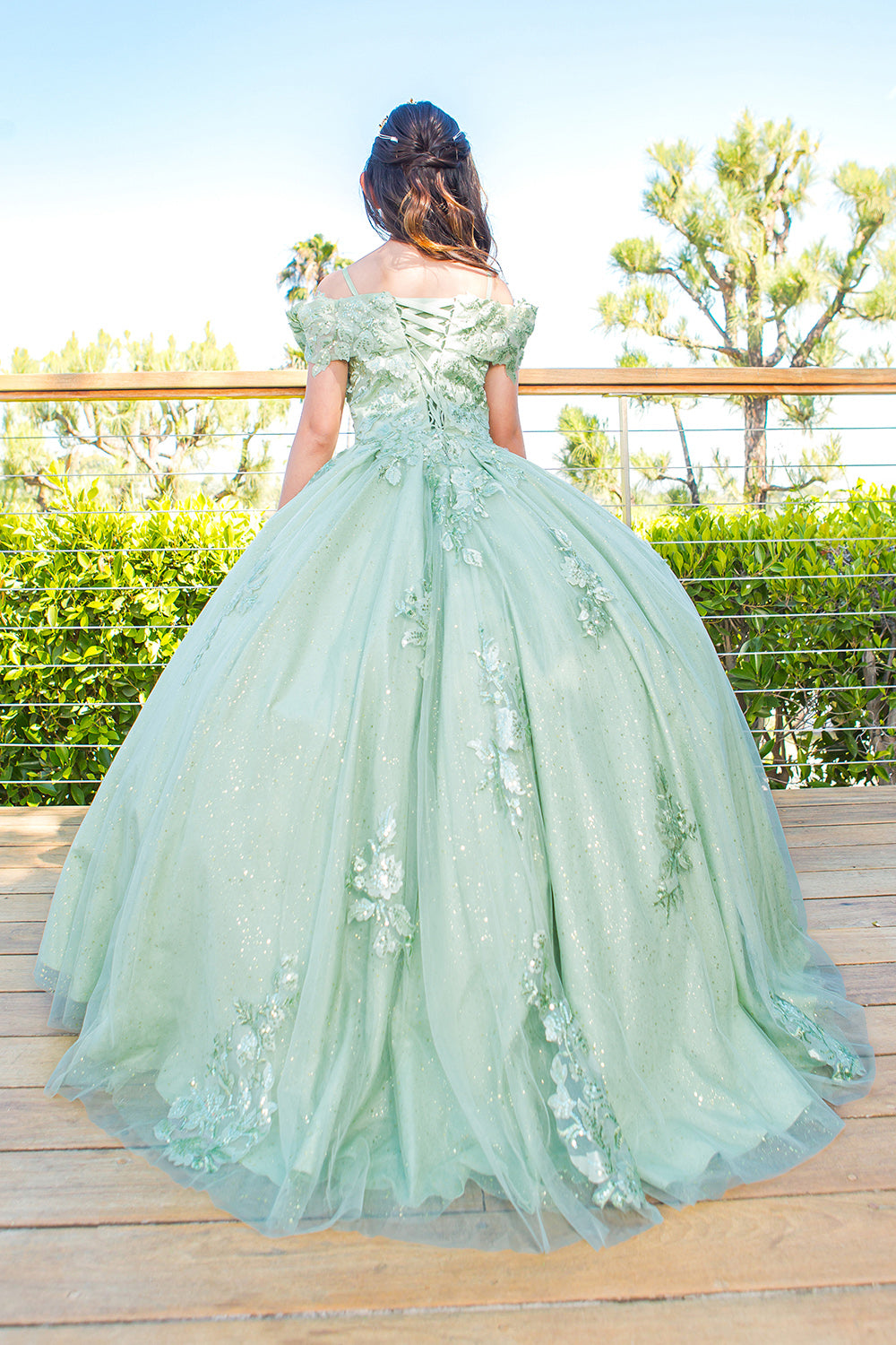 Cinderella Couture 8045 Flower Girl 3D Floral Applique Sequin Dress