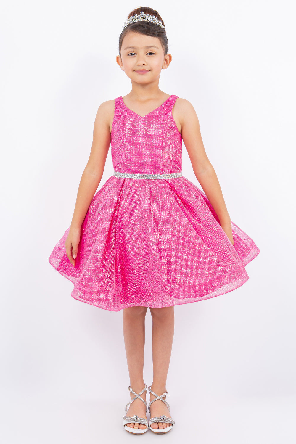 Cinderella Couture 8047 Short Glitter A Line Flower Girl Dress