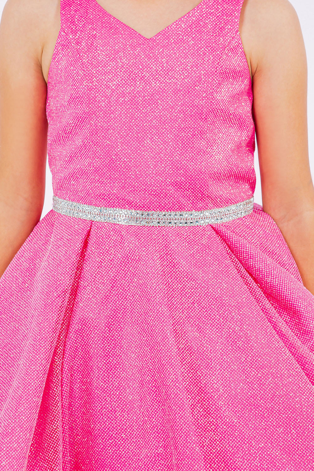 Cinderella Couture 8047 Short Glitter A Line Flower Girl Dress