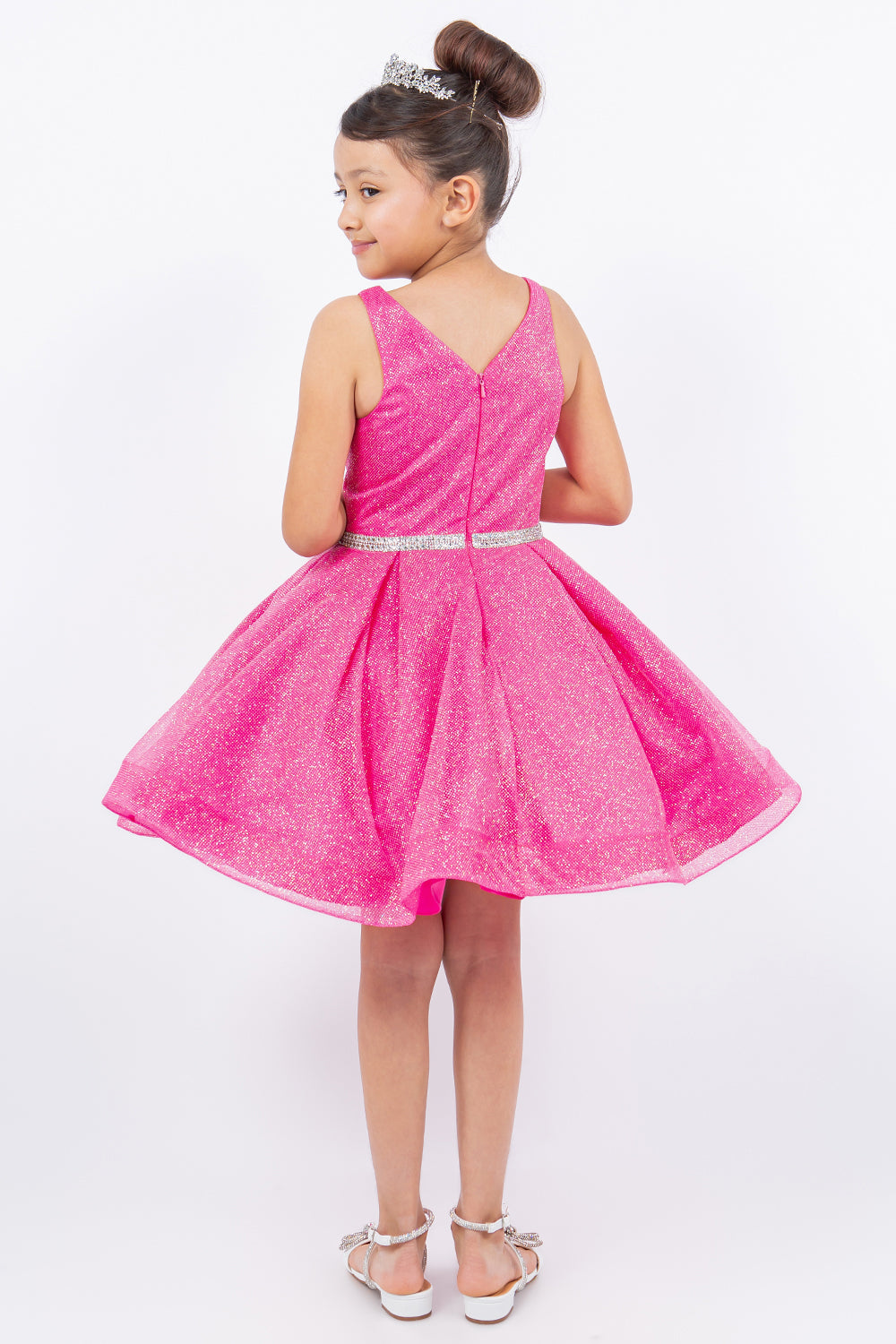 Cinderella Couture 8047 Short Glitter A Line Flower Girl Dress