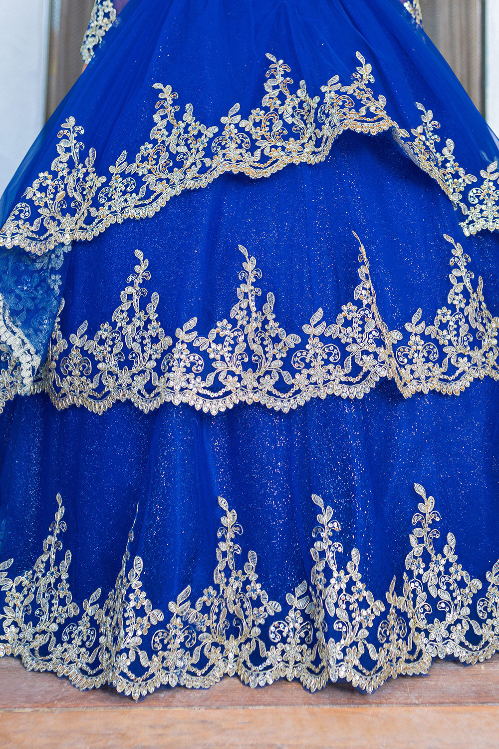 Cinderella Couture 8059 Glitter Lace Applique Flower Girl Dress