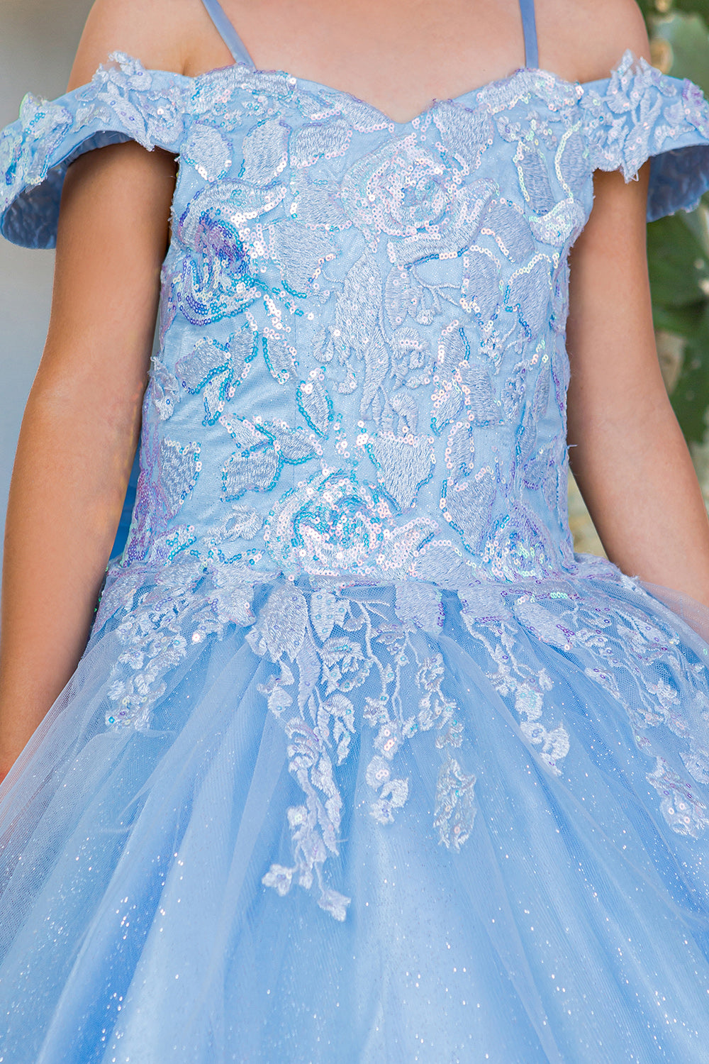 Cinderella Couture 8062 Long Ball Gown Sequin Flower Girl Dress