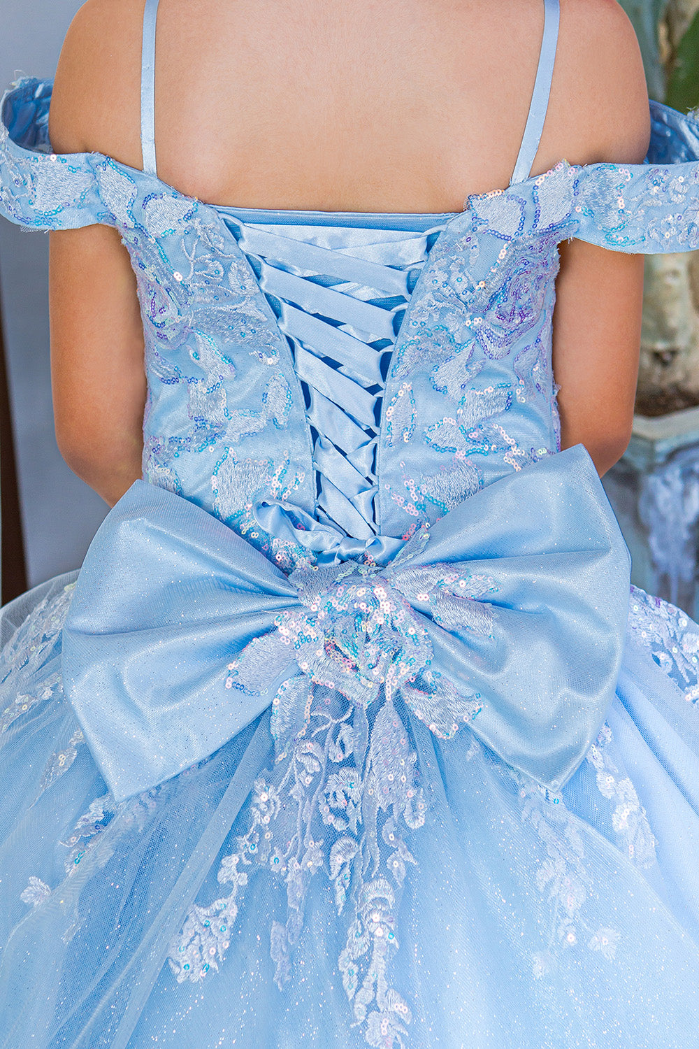 Cinderella Couture 8062 Long Ball Gown Sequin Flower Girl Dress