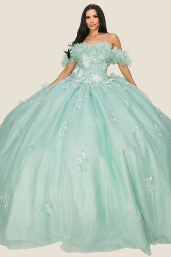 Long Corset Ball Gown Quinceanera Dress Cinderella Couture 8065J