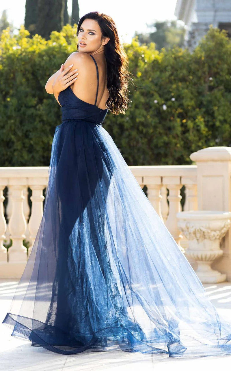 Jessica Angel 806 Fitted Long Overskirt Lace Prom Dress
