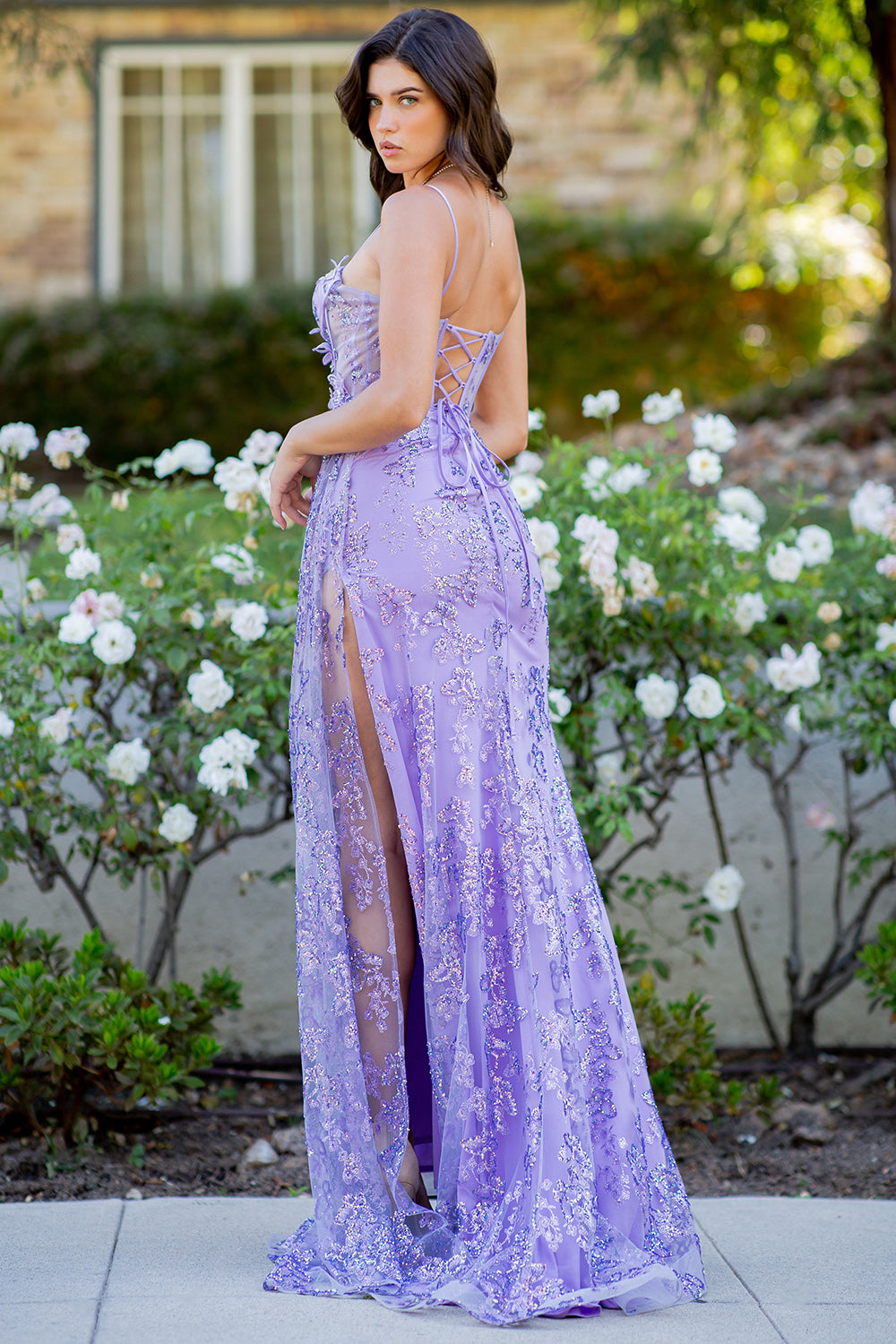 Cinderella Couture 8079J Long Fitted Formal 3D Applique Prom Dress