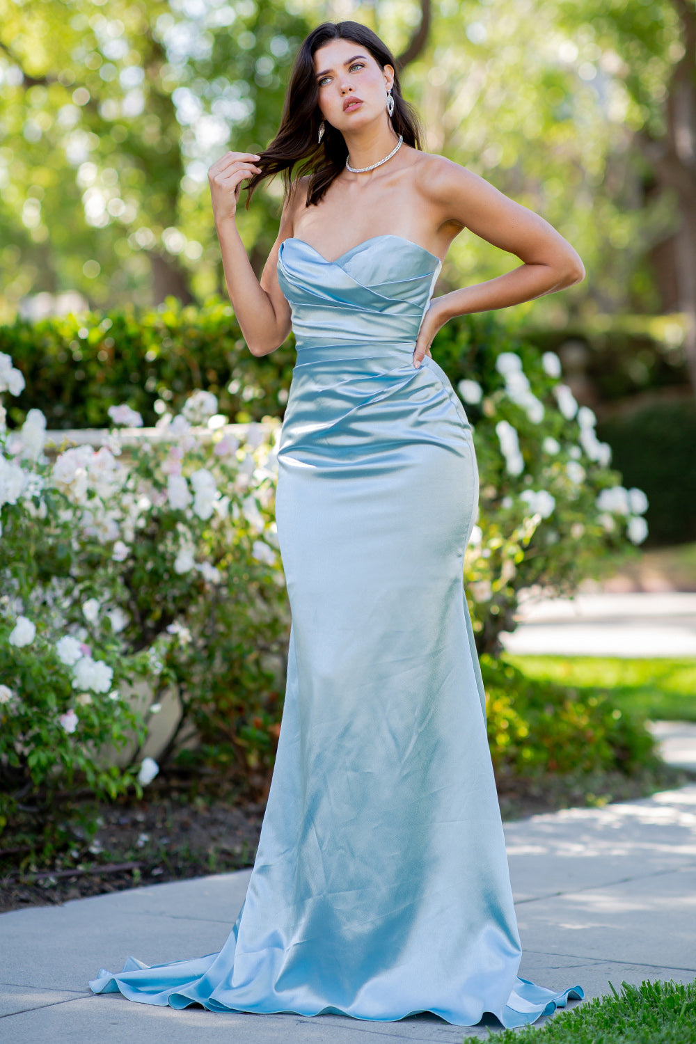 Cinderella Couture 8083J Prom Long Formal Pleated Mermaid Dress