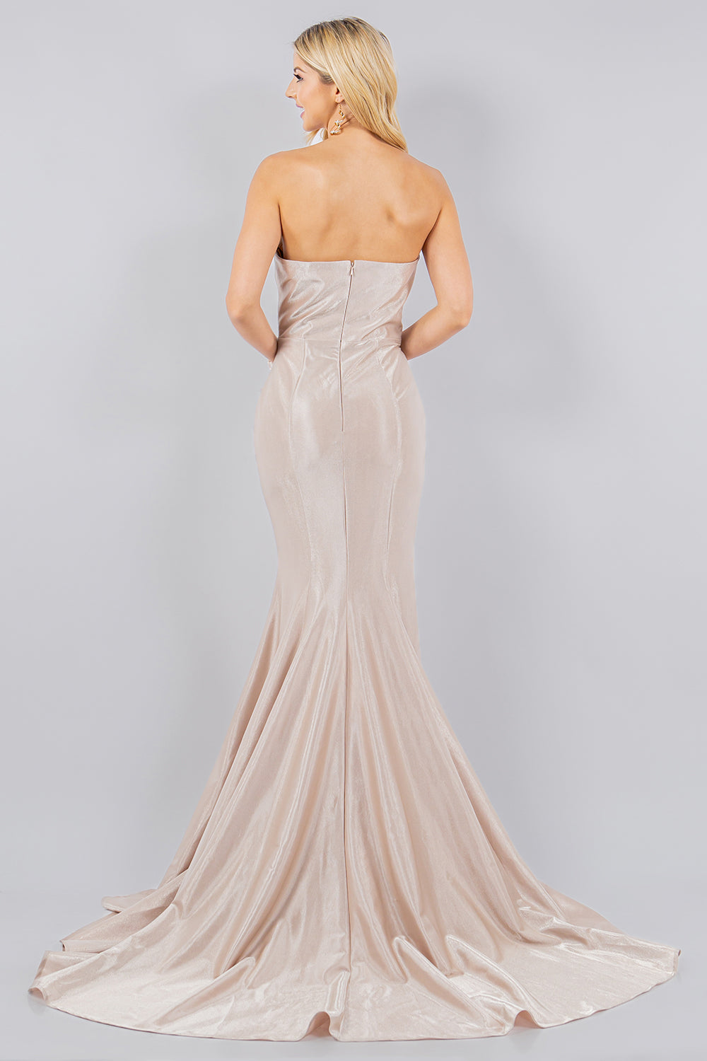 Cinderella Couture 8083J Prom Long Formal Pleated Mermaid Dress