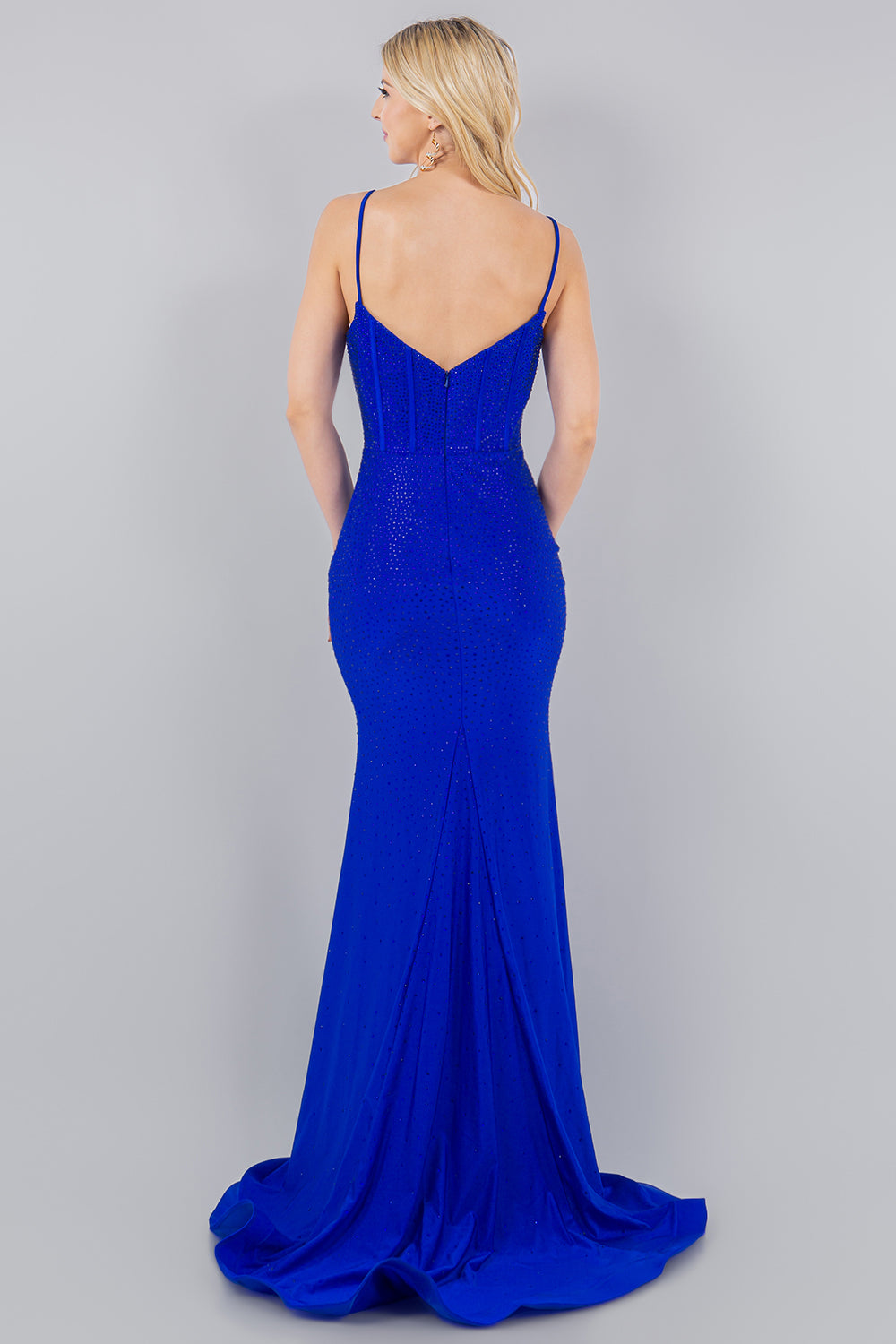 Prom Dresses Prom Fitted Beaded Corset Long Formal Dress Royal