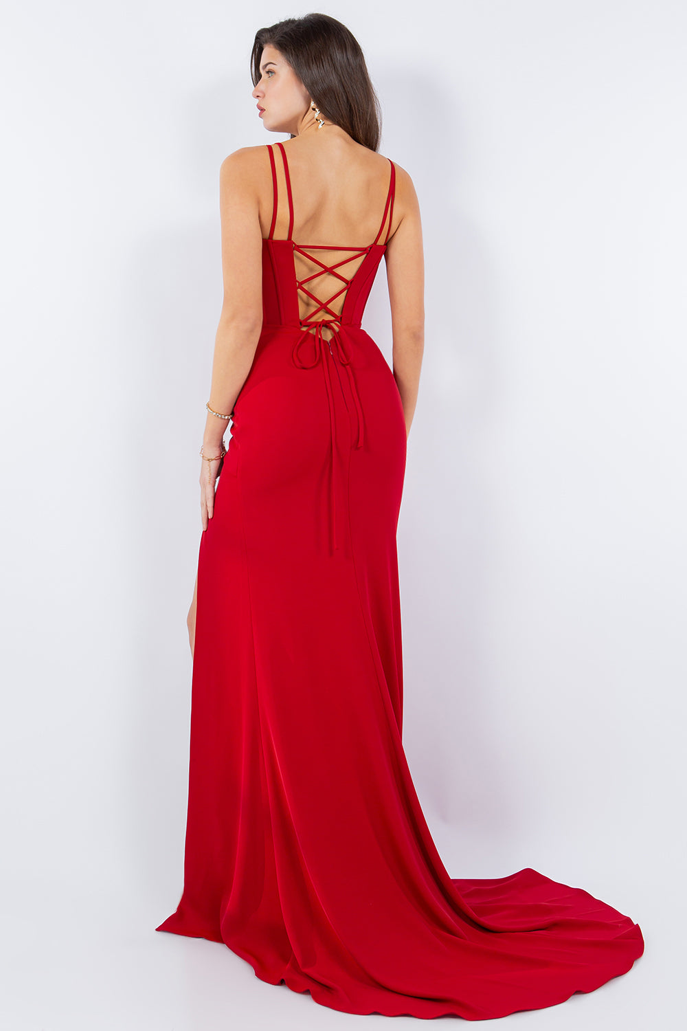 Cinderella Couture 8091J Fitted Long Formal Corset Prom Dress