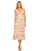 Cocktail Dresses Midi Length Ruffle A Line Cocktail Dress Blush Multi