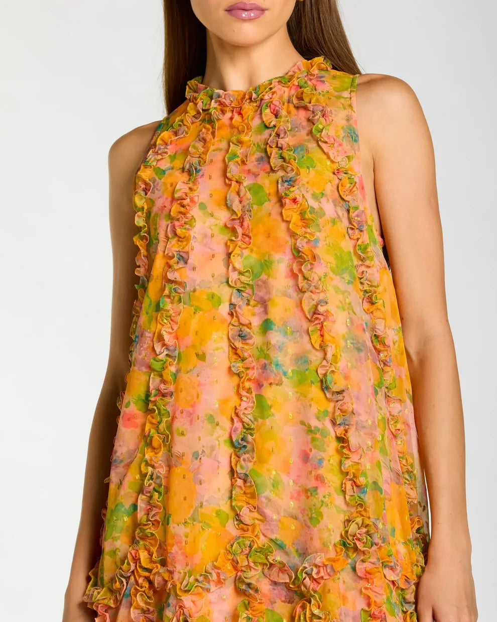 Cocktail Dresses Floral Print High Low Cocktail Dress Mango Multi