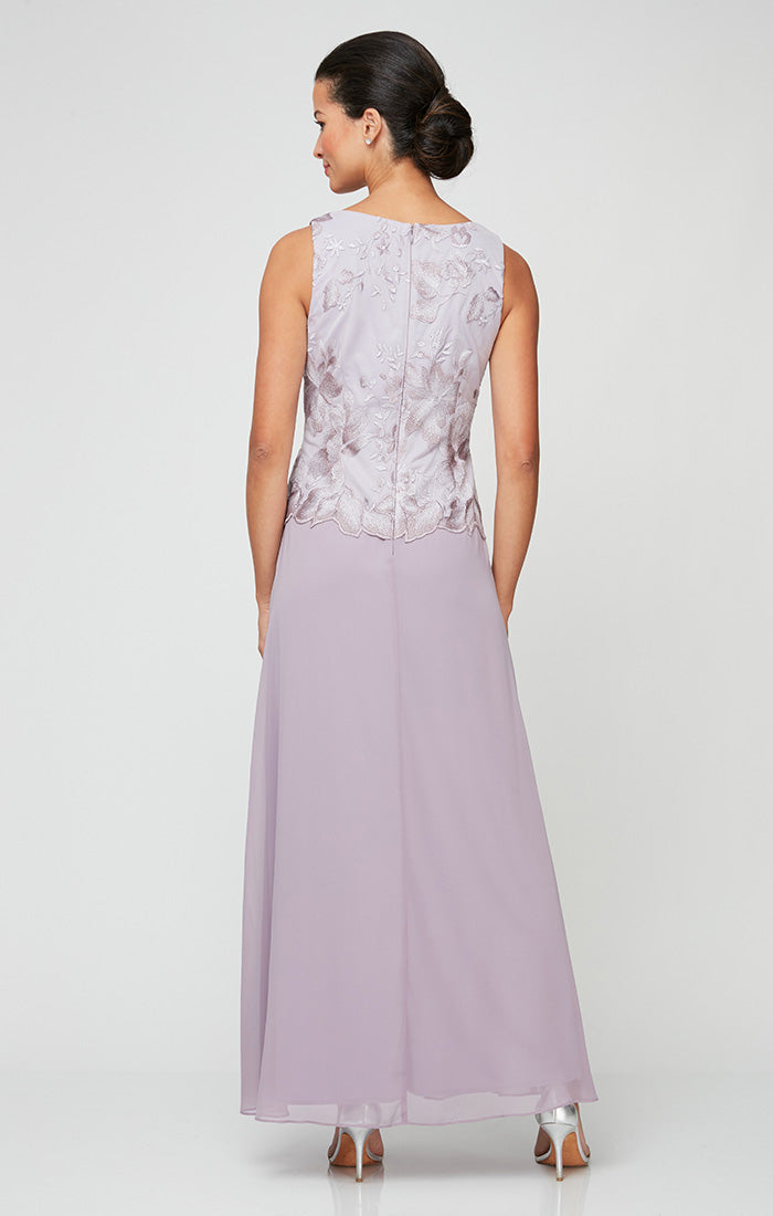 Alex Evenings 82122422 A Line Long Formal Mother of the Bride Petite Jacket Dress