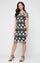 Cocktail Dresses Short Fitted Floral Lace Cocktail Dress Black White
