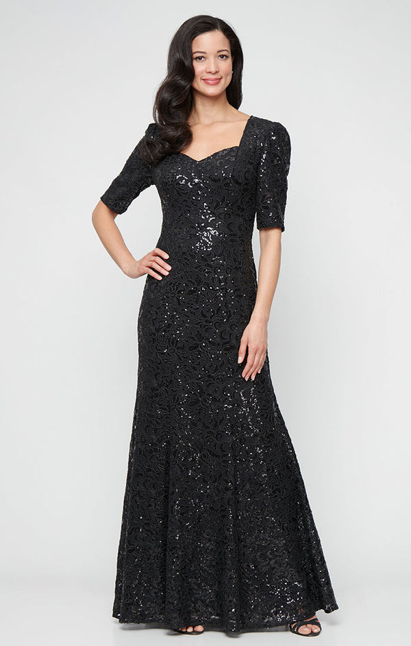Alex Evenings 81122752 Long Lace Mother of the Bride Formal Dress