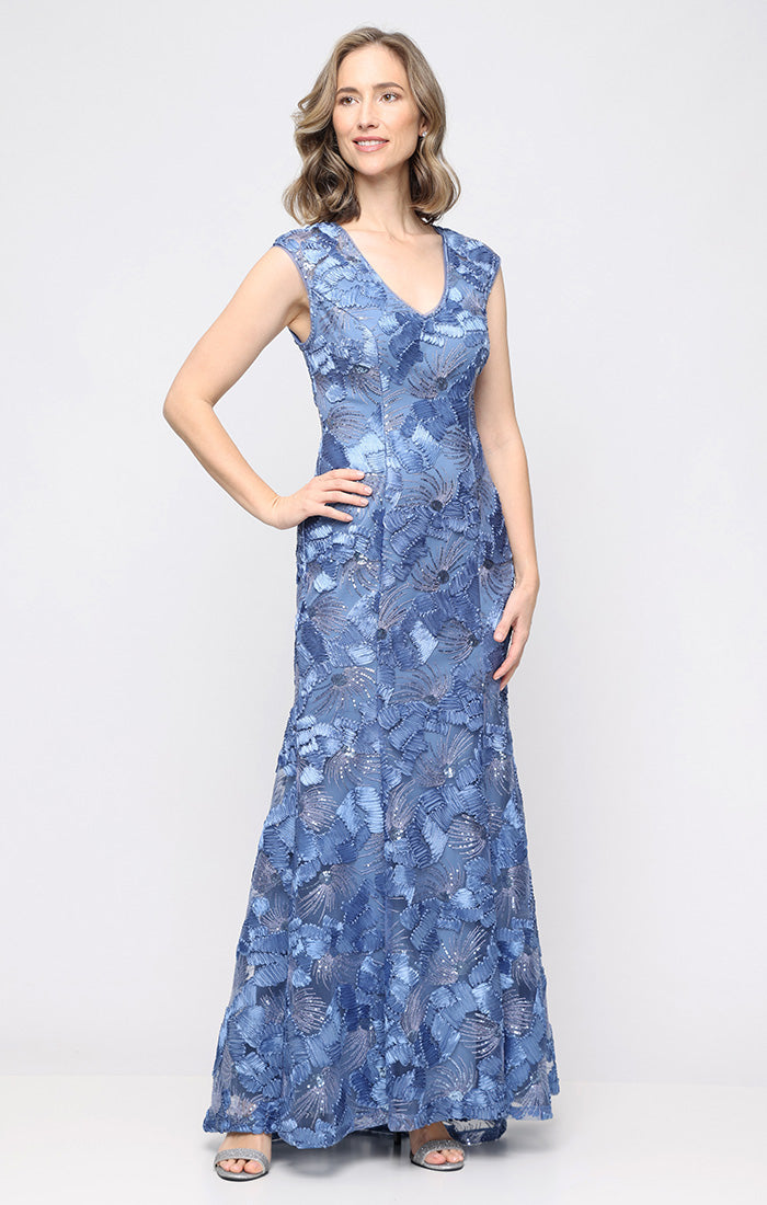 Formal Dresses Long Formal Evening Sequin Dress Alex Evenings 81122796 Periwinkle