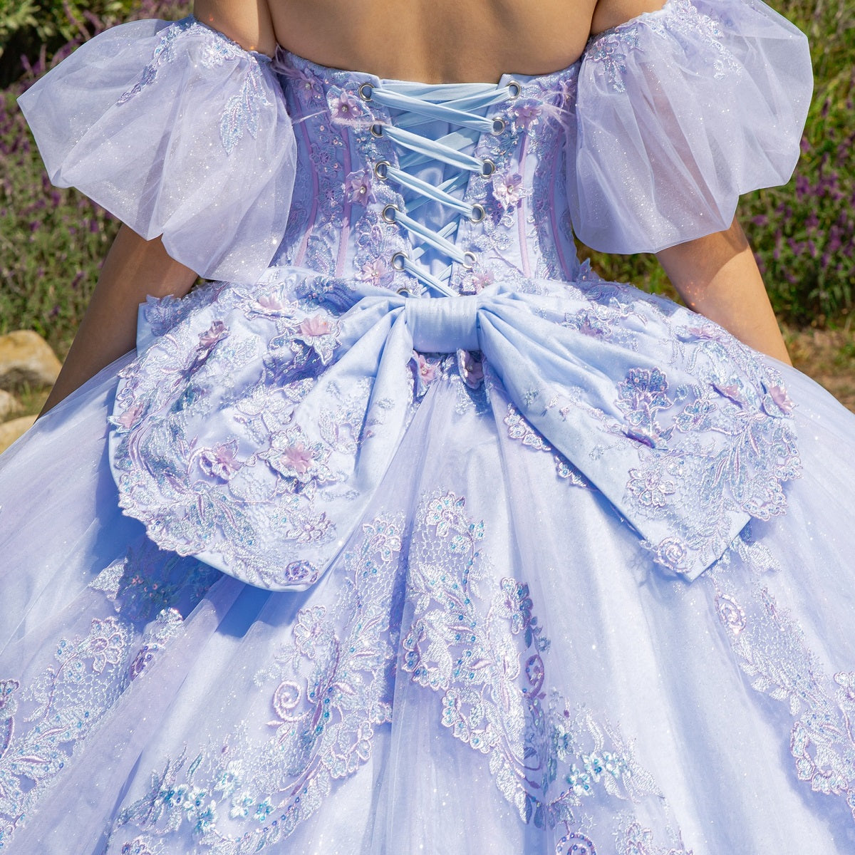 Cinderella Couture 8115J Long Ball Gown 3D Floral Quinceanera Dress