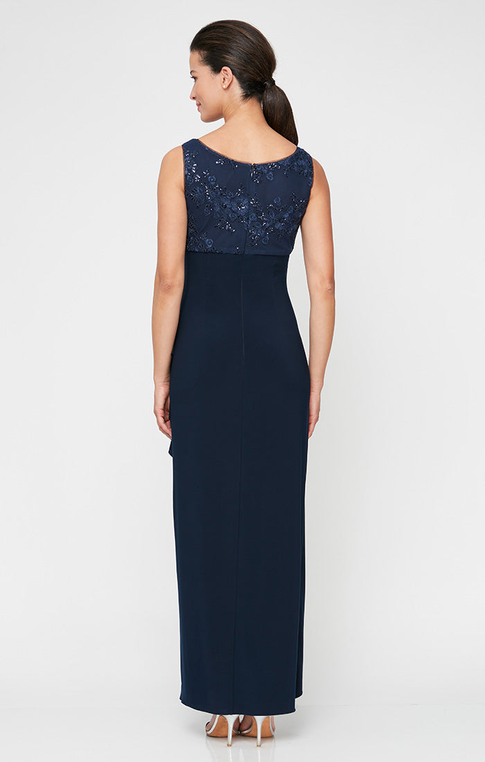 Mother of the Bride Dresses Petite Formal Mother of the Bride Long Jacket Dress Navy